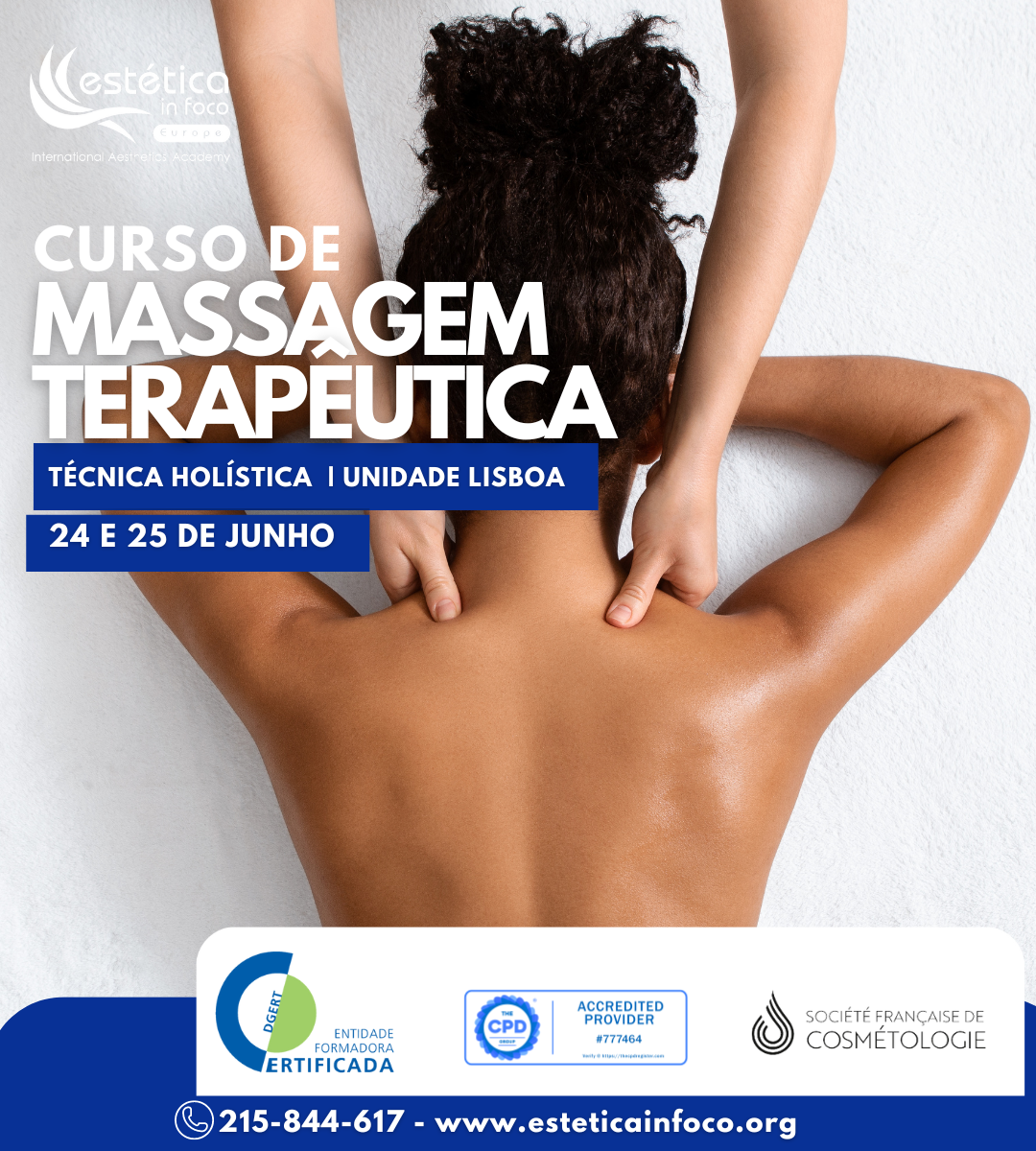 24 e 25 Junho – Lisboa – Massagem Terapêutica